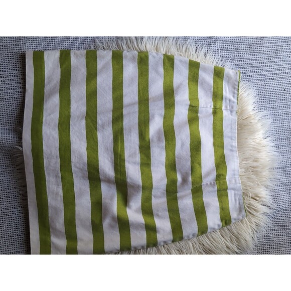 Boden Women's 4R Green White Floral Applique Striped Skirt Above Knee Cotton - Picture 6 of 10